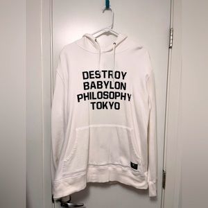 TOKYO NEIGHBORHOOD CRAFT WHITE PRIDE HOODIE  SIZE XL